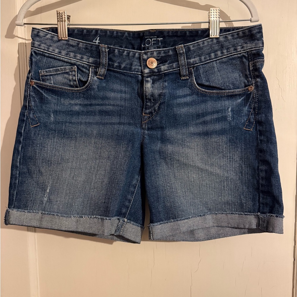 LOFT Women's Blue Denim Jean Shorts